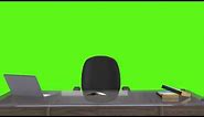 Green Screen Table And Chair For News Studio