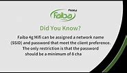 FAIBA 4G mifi SSID & password renaming