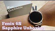 Garmin Fenix 6S Sapphire Rose Gold Black Unboxing