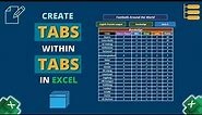 How to Create Tabs Within Tabs in Excel