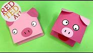 Paper Pig Puppet Craft - Easy Pig DIYs