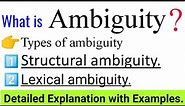 what is Ambiguity? || Types of ambiguity #Structural_ambiguity #lexical_ambiguity #Ambiguity
