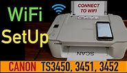 Canon Pixma TS3450, 3451, 3452 WiFi Setup, Connect To Home Wireless Network, Review.