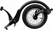 Wheelchair Attachment with Pneumatic Wheelchair Front Wheel Tire - Cool Wheelchair Accessories for Standard Frames and Standard Footrests (Black)