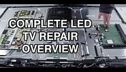 LED TV Repair Tutorial - Common Symptoms & Solutions - How to Repair LED TVs