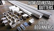 How To Install Gutters For Beginners! Easy DIY Home Project!