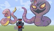 Building Ekans and Arbok in Minecraft! Pixel art #23 and #24