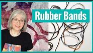 Rubber Bands make great shapes! | Gelli printing with the magic of rubber bands.