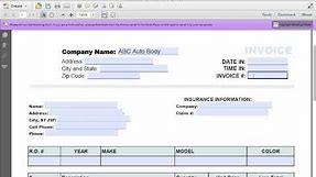 How to Make an Auto Repair Invoice | Excel | PDF | Word