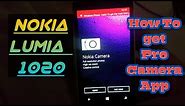 Nokia Lumia 1020 Pro Camera App