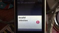 Nokia 6303c - Invalid selection