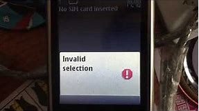 Nokia 6303c - Invalid selection