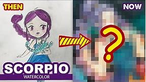 How to draw Scorpio | Zodiac series l By Huta Chan l Before and now