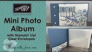 Homemade Mini Photo Album with Stampin' Up! Clear Envelopes
