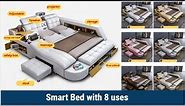 Smart Bed with 8 uses | smart bedroom ideas | storage bed with usb