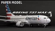 Making Papercraft Boeing 737 MAX paper model