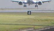 Crosswind Landing Luxair Boeing 737 at Madeira Airport