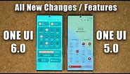 Samsung One UI 6.0 vs One UI 5.1 (5.0) - 50+ Changes, New Features and Hidden Features!