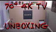 SONY 70" 4K 3D TV UNBOXING
