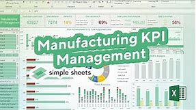 Manufacturing KPI Management Excel Template Step-by-Step Video Tutorial by Simple Sheets