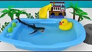 Children's Pool Slide Shark Playset With Sea Animals - Fun Toys For Kids