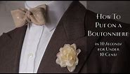 How to Put on a Boutonniere & Lapel Flower Pin The Right Way