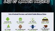 List of Android Versions @ICTsite