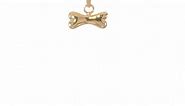 14k Yellow Gold Dog Bone Pendant Charm Necklace Animal Fine Jewelry Gifts For Women For Her