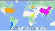 TrueWorld Maps: Compare countries' real sizes