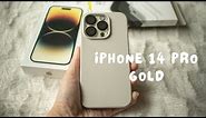 [UNBOXING VLOG] iPhone 14 pro Gold + accessories + camera testing