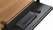 HUANUO Keyboard Tray 27" Large Size, Keyboard Tray Under Desk with C Clamp, Computer Keyboard Stand Slide Pull Out, No Screw into Desk, for Home or Office