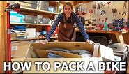 How to pack a bike into a cardboard box for travel or shipping | Syd Fixes Bikes