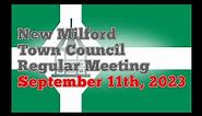 LIVE New Milford Town Council Regular Meeting | September 11th, 2023