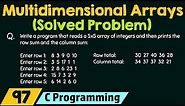 Multidimensional Arrays (Solved Problem)