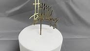 Set of 1 Black Acrylic Happy birthday Cake Topper,5 pcs silvery Star Cake Cupcake Topper