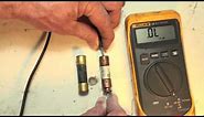 How to check the cartridge fuse used in HVAC with an ohmmeter. Fuses part 5