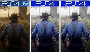 Red Dead Redemption 2 | PS4 Pro VS PS4 Slim VS PS4 | Graphics Comparison