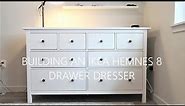 building an ikea HEMNES 8 DRAWER DRESSER (IKEA FURNITURE ASSEMBLY)