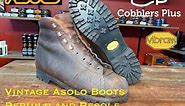 Vintage Asolo Hiking Boots Re-crafted and Resoled with Vibram Lug Soles