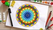 Geometric Drawing in Circle || Geometric Pattern in Circle || Geometric Design in Circle || Mandala