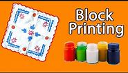 BLOCK PRINTING art & craft for learning kids | Do It Your Self - 5 minute DIY Arts And Crafts