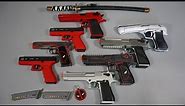 Red color Deadpool Toy Gun - Airsoft - Glock18 - M1911 - Desert Eagle - Toy Gun Collection