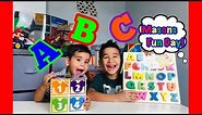 ABC 123 STACKING BLOCKS and WOODEN LETTER PUZZLE BOARD with Masons Fun Day!!!!