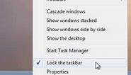 lock the taskbar