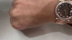 Rolex President Datejust Everose Gold Chocolate Diamond Dial Ladies Watches Review | SwissWatchExpo