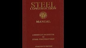 AISC Steel Manual Tricks and Tips #1
