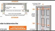 How to Measure the Right Size Screen Door | Order the Correct Width Storm Door Instructions
