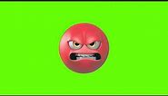 3D Angry Face Emoji Loop Green Screen Animation | Royalty-Free