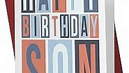 Funny Birthday Card For Son, Him – Anniversary Card For Him From Parent – Child Birthday Card – With Envelope (Rectangles Son)