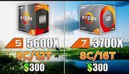 Ryzen 5 5600X vs Ryzen 7 3700X - Test in 10 Games